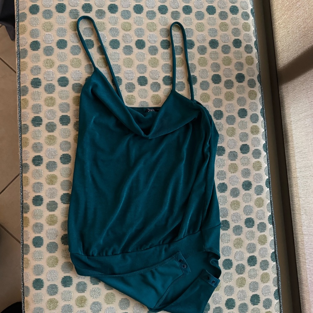 Zara Cowl Neck Bodysuit Top